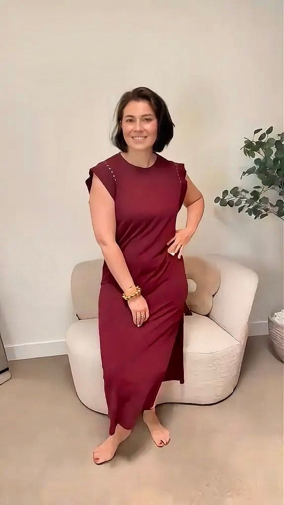 Ashley Maxi Jurk - Bordeaux