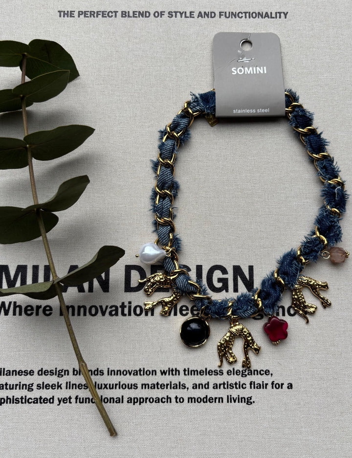 Ketting Denim Charm