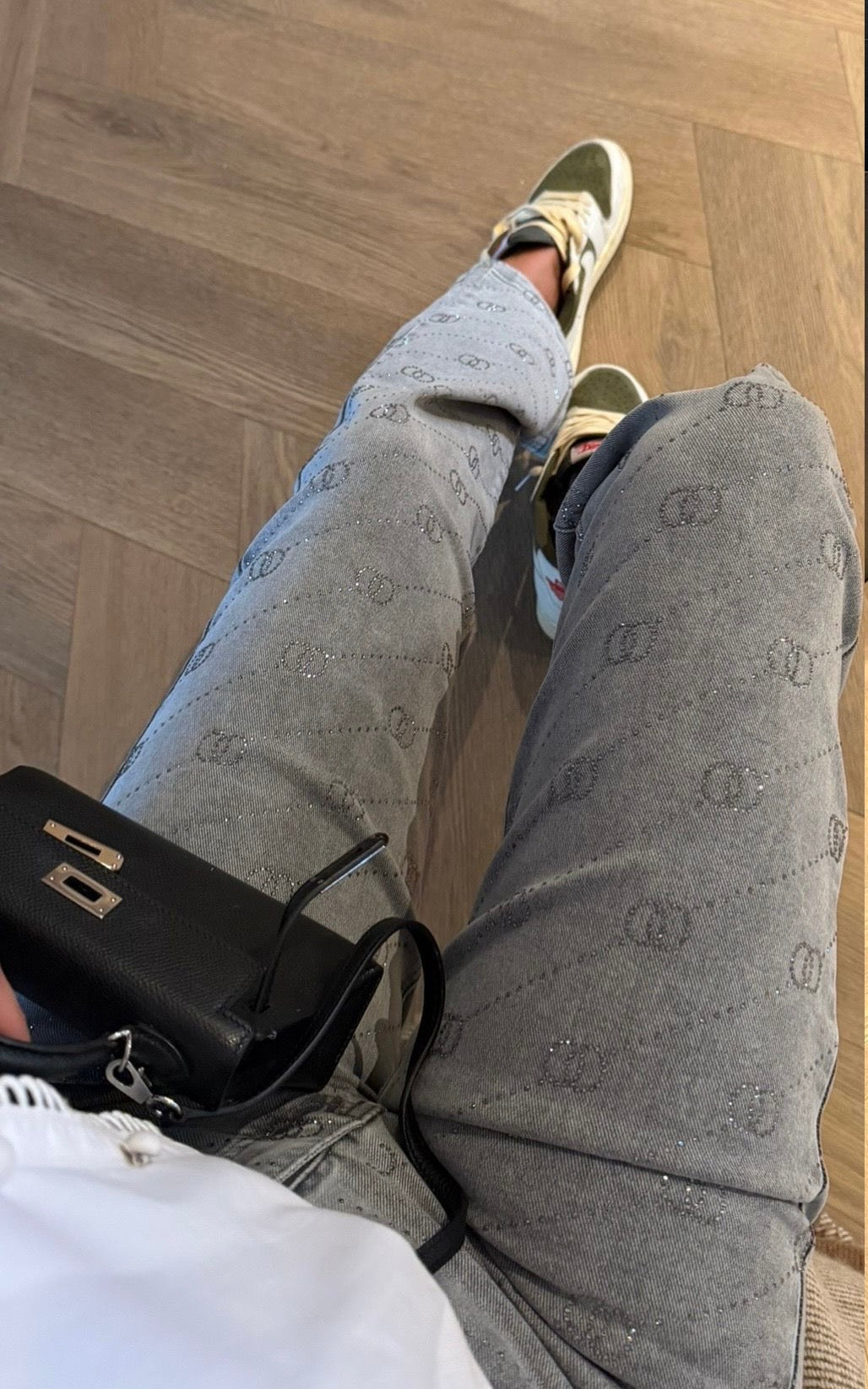 Jeans Stella – Grijs met Glitterdetails