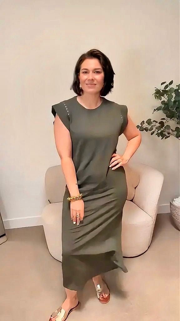 Ashley Maxi Jurk - Kaki