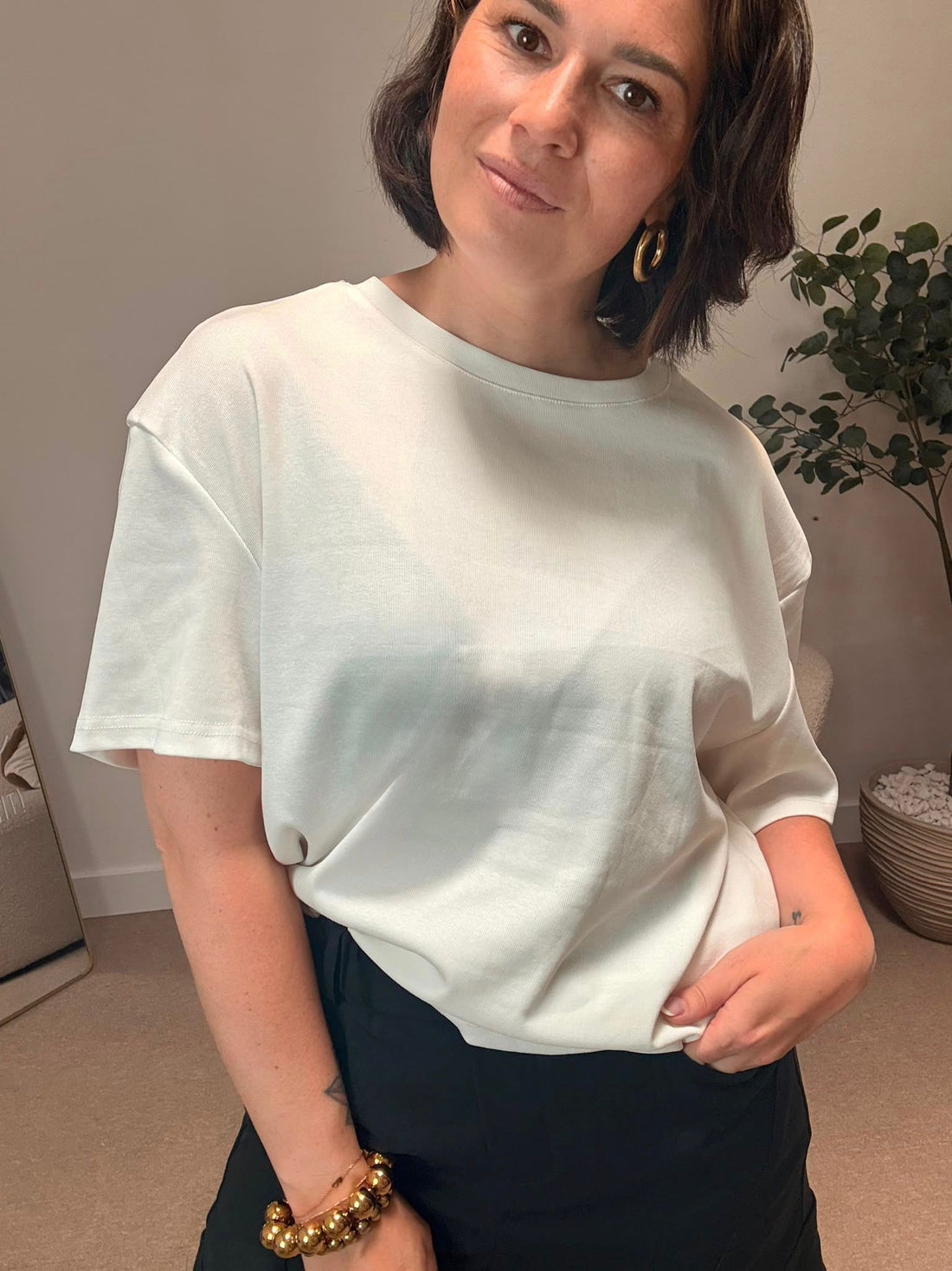 Basic shirt Nicole - Wit