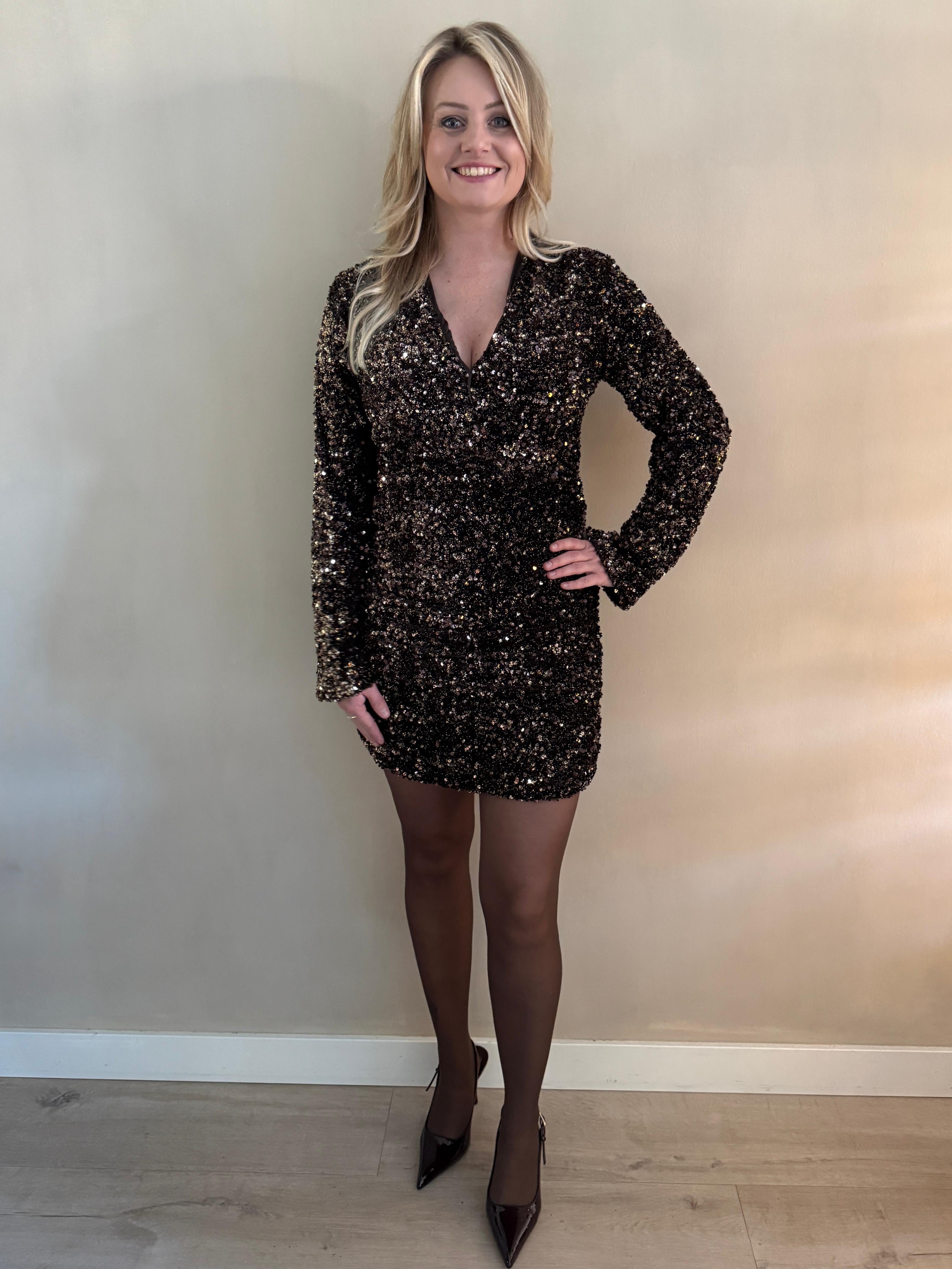 Glitter jurk Isabella