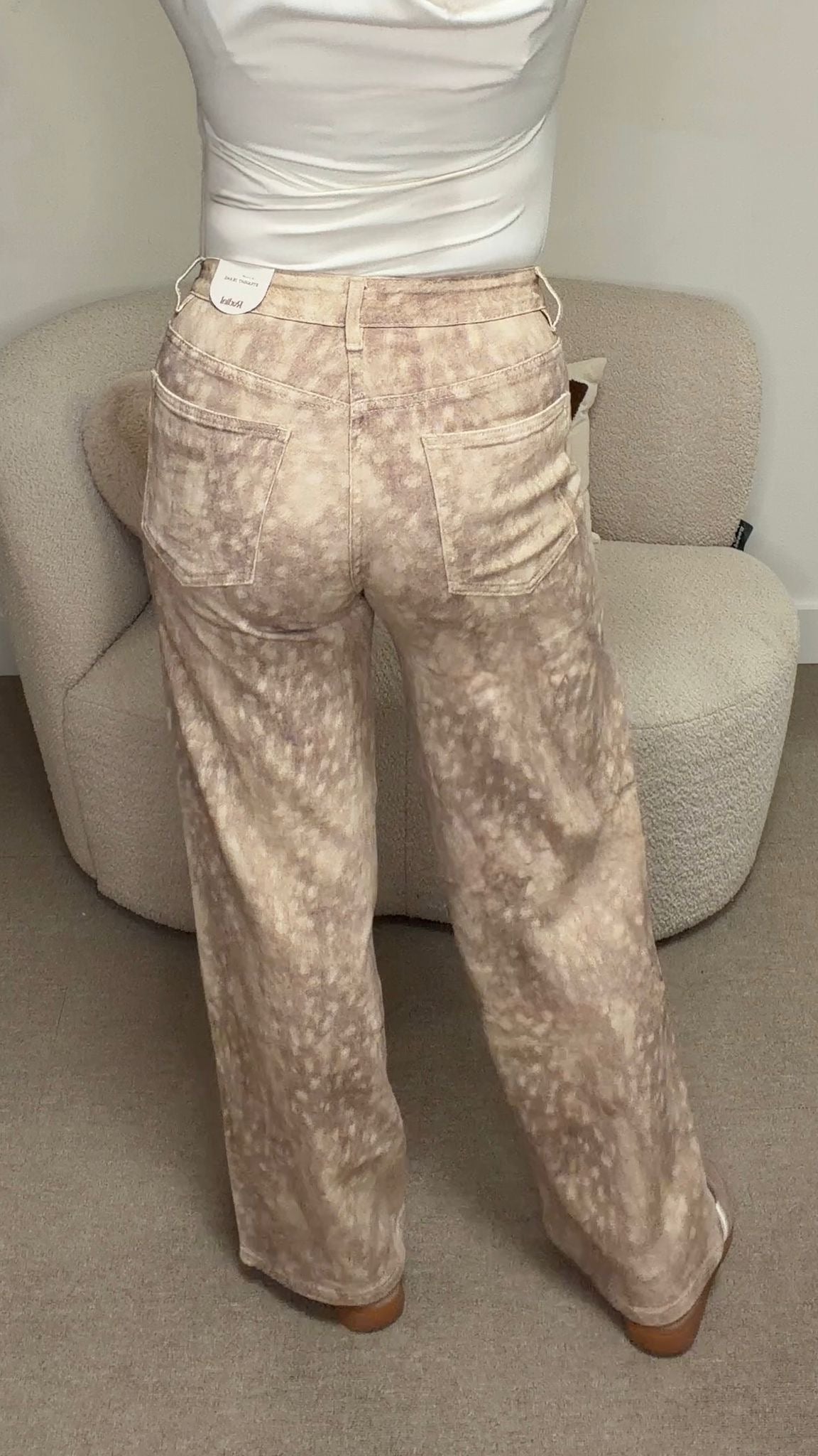 Bambi Dot Pants Beige