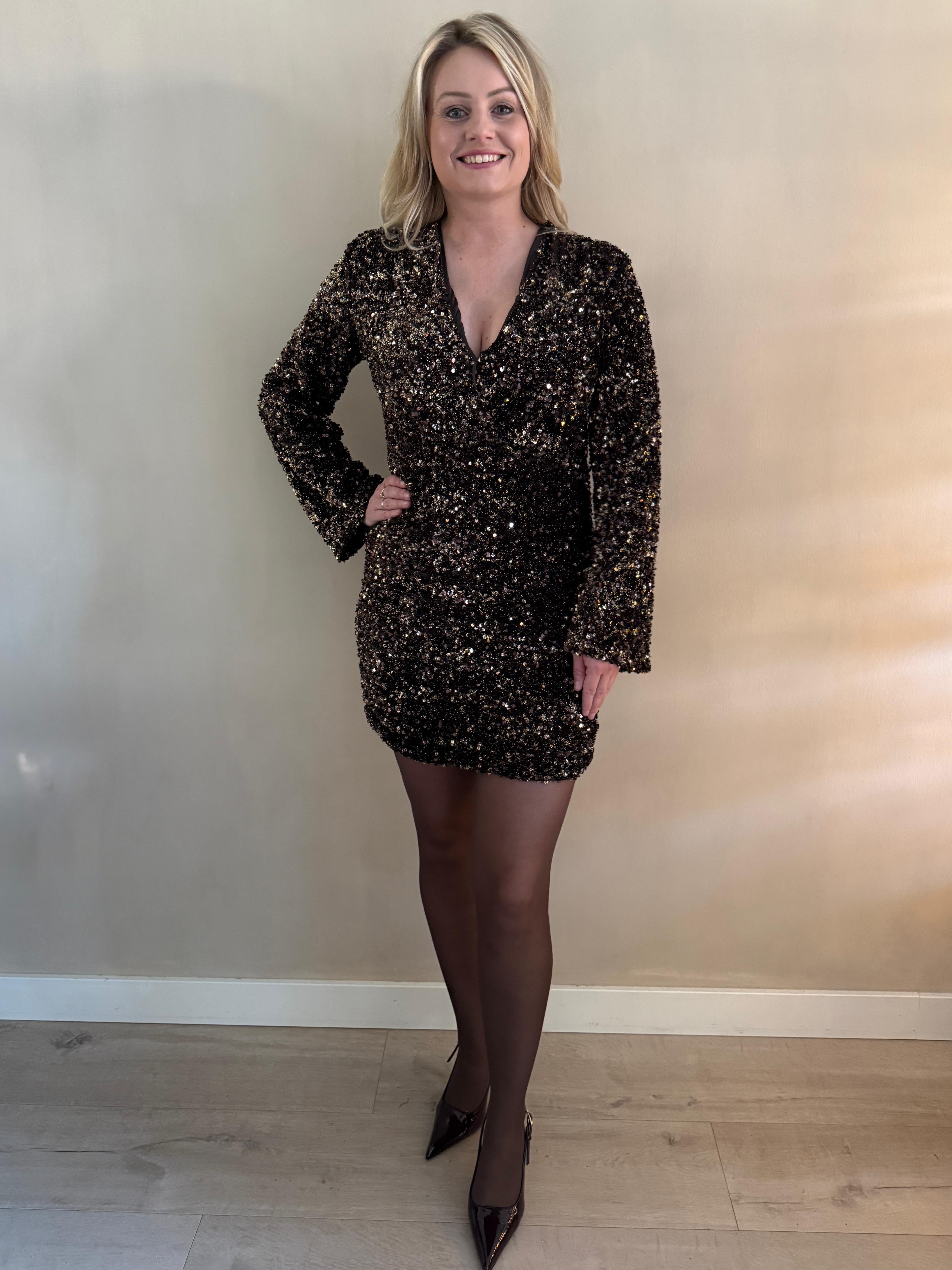 Glitter jurk Isabella