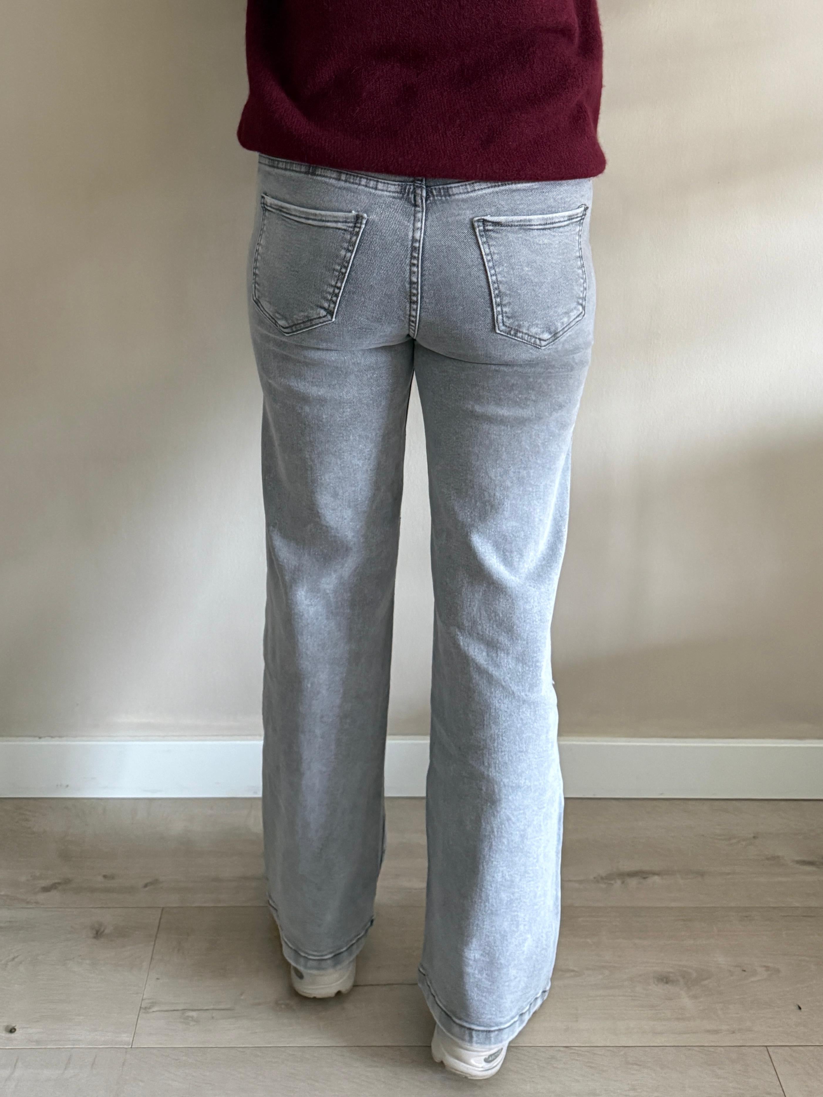 Jeans Stella – Grijs met Glitterdetails