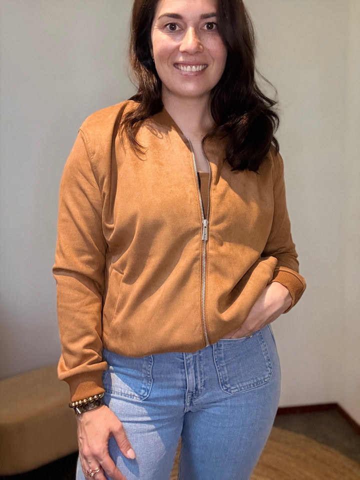 Suède look Bomber Jade