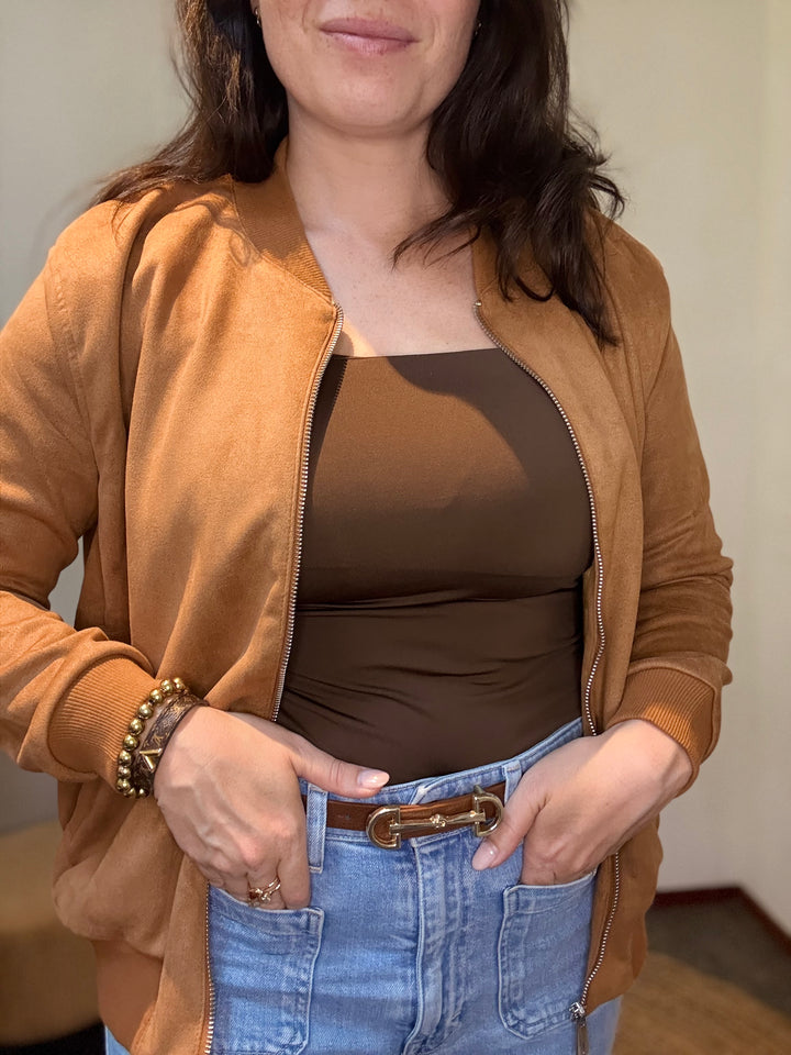 Suède look Bomber Jade