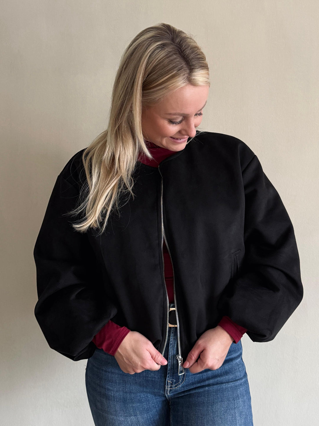 Suéde look jas Nina