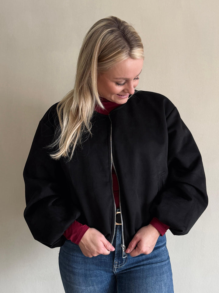 Suéde look jas Nina