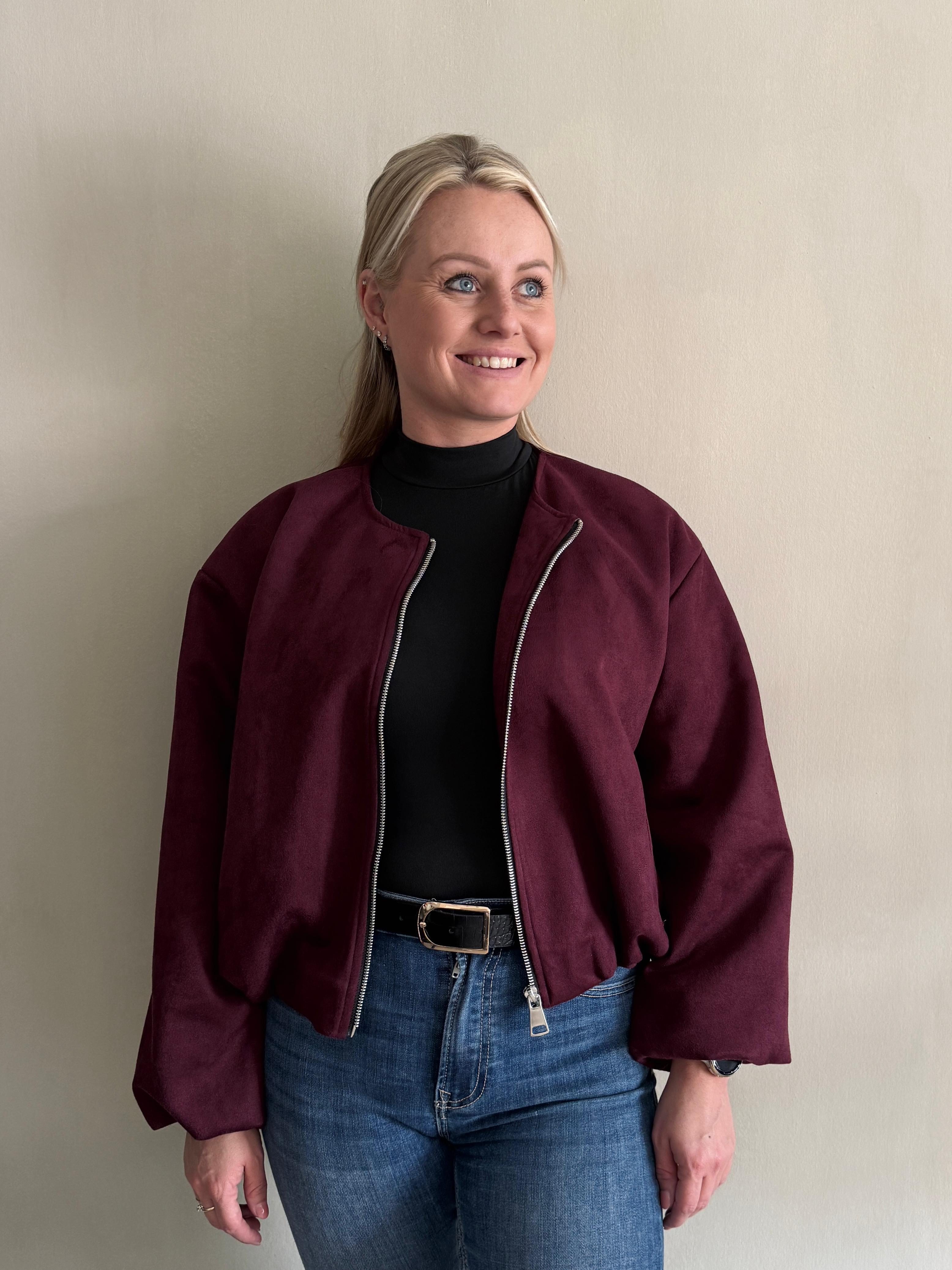 Suéde look jas Nina