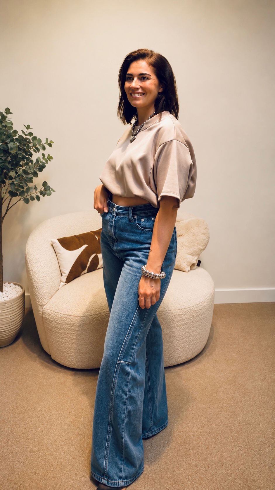 Top Noor - Taupe