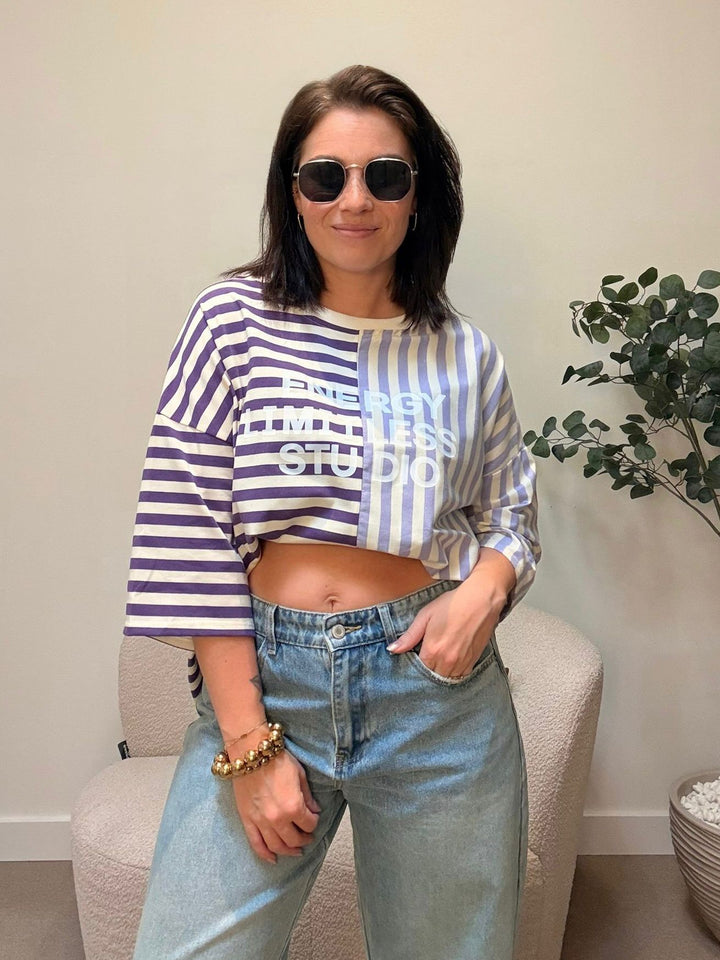 Streep Shirt Danielle - Lila