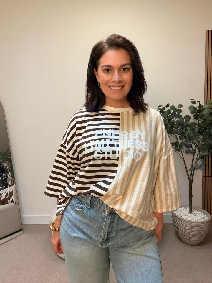 Streep Shirt Danielle - Bruin